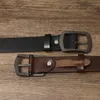 Ceintures Ceinture en cuir pour hommes avec boucle en céramique à une seule griffe Anti-allergie Style d'affaires élégant