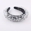Hair Clips Exquisite Headband Fashion Gorgeous Cube Transparent Crystal Sponge Ladies Prom Accessories 939