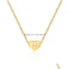 Подвесные ожерелья персонализированное исходное ожерелье из нержавеющей стали - Heart Charm Women