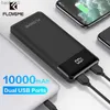 Floveme Power Bank 10000MAH светодиодный дисплей портативная зарядка PowerBank Dual USB -порты Внешнее зарядное устройство для xiaomi iPhone L230712