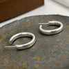 Stud Earrings 2023 Trendy Real 925 Sterling Silver Women Minimalist Smooth Big Circle Fine Jewelry For Woman