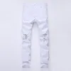 Jeans da uomo High Street Wind Strappato Casual Sport Piccoli piedi elasticizzati per uomini e donne