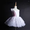 Vêtements de scène filles femmes manches bouffantes velours professionnel Ballet Tutu robe enfants adulte princesse danse Costume C97