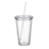 Tassen 1 stücke Doppelwandige Eis Kaltes Getränk Kaffee Saft Tee Tumbler Becher Tasse Reise Mit Stroh Kunststoff Wiederverwendbare Iced R230712