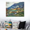 Arte em tela Les Alpilles Paisagem de montanha perto de South-reme Vincent Van Gogh Pintura a óleo Feito à mão Decoração de parede de alta qualidade