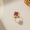 Ring Designer Smycken Shamrock ring Klassisk Diamant Fjärilsring Dam vigselring Herr Kärlek guld och silver krom hjärtring Alla hjärtans dag Mors dag present