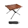 Camp Furniture Folding Camping Table With Hole For Hanging Outdoor Foldable Desk Travel Backyard Fishing Hiking BBQ