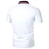 Hommes Polos Hommes TShirt À Manches Courtes Polo Splicing Contrast Urban Business Casual Mode Revers Rib Top 230712