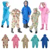 Kappa Unisex barn Blommig tryckt långärmad huvjacka Vattentät regnkappa för småbarn Spädbarn Baby Flickor Pojkar Poncho#g4