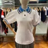 Polo da donna casual T-shirt estiva firmata a maniche corte T-shirt girocollo con ricamo Saturno in puro cotone