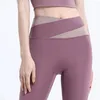 Pantalon actif pantalon de Sport extensible croix cheville longueur Patchwork dame Yoga bout à bout femmes vêtements féminins