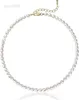 Hänge Halsband Pärlhalsband 5-7mm Ovala Vita Pärlor Cultured Strand Choker Halsband Handgjord kedja Snygg Mors dag Födelsedagspresenter HKD230712