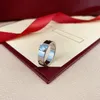 Pierścionek z brylantem pierścionki projektant pierścionek ze stali tytanu luksusowa biżuteria moissanite pierścionki obrączki dla kobiety przyjęcie rocznicowe prezent 5-11 rozmiar