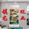 Salon Décoration Peinture Feng Shui Peinture Chinoise Calligraphie Peintre Zhaocai Town House Backing Corne D'abondance Paysage L230704