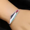 Hänge halsband palestina på arabisk karta med flaggarmband smyckekedjor