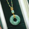 Pendant Necklaces Fashion vintage imitation Hotan Jade charm women's necklace exquisite luxury pendant necklace Girls boys accessories wholesale HKD230712