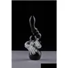 Smoking Pipes In Stock Black Glass Pipe Bubbler Water Bong Drop Delivery Home Garden Household Sundries Accessories Dhkvj