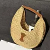 Summer Style New Straw Woven Bag Hobo Shoulder Bags Designer Handbag Purse Crochet Classic Leahter Print Hollow Out Clutch High Quality