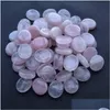 Pietra 25X2M Ovale Preoccupazione Pollice Pietra preziosa Quarzo rosa naturale Guarigione Terapia di cristallo Trattamento Reiki Minerali spirituali Mas Palm Drop D Dhlod