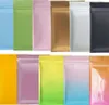 Verpakking Zakken 100Pcs/Kleur Mti Kleur Hersluitbare Zip Mylar Zak Voedsel Opslag Aluminiumfolie Zakken Plastic Verpakking geur Proof Pouches J1