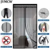 Sheer Curtains 2023 Magnetic Screen Door Curtain AntiMosquito Net Fly Insect Mesh Automatic Closing Custom Size Easy Installation 230711
