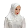 Etniska kläder Lyx tofsar Pärlstav Turbankeps Cocktailparty Kvinnor Muslimska Abayas Hijab Huvudduk Wrap Sjalar Huvudbonader