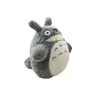 30cm INS Soft Totoro Doll Standing Kawaii Japan Cartoon Figure Grey Cat Plush Toy With Green Leaf Umbrella Kids Present6503565