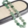 Collane con ciondolo Stili multipli Collana di perle di avventurina verde naturale Collana di agate di moda Pietra di perline sciolte per le donne Regalo di festa Jewerly