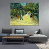 Handgemaakte canvas kunst Vincent van Gogh schilderij ingang van de openbare tuin in Arles dorp landschap kunstwerk badkamer decor