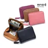 New Cowhide Women Wallets Female Genuine Leather Purses RFID Card Holders Small Portable Coin Purse Large Capacity Money Bag L230704