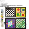 ألعاب الشطرنج 5 في 1 لعبة الشطرنج لعبة Magnetic Board Game Flying Chess Kids الكلاسيكية.