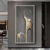 Obrazy w stylu Vintage Retro abstrakcyjny słoń płótno malarstwo Wall Art luksusowe zwierzęce plakaty i druki do salonu wystrój werandy Cuadros