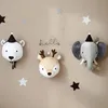 Adesivos de parede para crianças decoração de quarto 3D cabeças de animais elefante cervos cabeça de unicórnio decoração para pendurar na parede para quarto de crianças decoração de quarto de berçário 230712