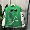 Jaquetas masculinas 2023 marca de moda jaqueta masculina L vintage solto manga longa verde beisebol masculino hip hop outono time do colégio