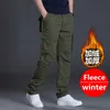 Men's Pants Cargo Mens Casual Multi Pockets Military Large Size Tactical Men Outwear Army Straight Winter Trousers 230711