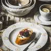 Talerze Vintage Relief Ceramika Daisy Ceramiczne zastawy stołowe Kubki Stek Posiłek Miski Zupa Śniadanie Warzywo