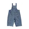 Barboteuses style coréen Printemps Enfants Enfants Surdimensionné Jambe Large Denim Salopette Bébé Vêtements Garçons Filles Lâche Tout Match Pantalon Décontracté 230711