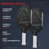 Tennisrackets AMASPORT PA016 USAPA Goedgekeurd Pickleball Paddle Koolstof Wrijving Oppervlak Vezel Maximale Spin Lichtgewicht Paddle Dura Foam Edge 230712