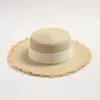 Letni kapelusz słomkowy dla kobiet czarno-biała wstążka Bowknot ochrona przed słońcem kapelusz na plażę Lady Outdoor składana wakacyjna czapka przeciwsłoneczna