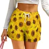 Shorts pour femmes tournesol taille haute Sexy femmes mode de rue surdimensionné pantalons courts printemps Design bas