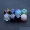 Pedra Natural Cristal Poliedro Ornamentos Cristais de Cura de Quartzo Energia Reiki Gem Artesanato Peças de Mão Decoração de Sala de Estar Drop De Dhbkz