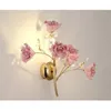 Wall Lamps TEMAR European Style Indoor Lamp Pink Crystal Luxury Fixtures LED Modern Light Sconces For Home Decoration