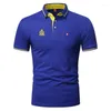 Polos pour hommes été Polyester coton hommes Polo décontracté à manches courtes Homme mode mâle revers t-shirts hauts S-4XL