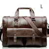 Teczki Prettyzys męskie skórzane czarne teczki torebka biznesowa Messenger torby męskie torba na ramię w stylu Vintage męska duża torba podróżna na laptopa