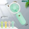 Electric Fans Mini Portable Fan USB RechargeableWith Night Light Silent Cute Summer For Home Outerdoor HandheldSmall Electric Fan