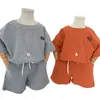 Ensembles de vêtements d'été pour bébés garçons Ensembles de vêtements décontractés Hauts de sport Shorts pour garçon Ensemble unisexe pour tout-petits 2 pièces Enfants Bébé Outifs Vêtements 1-7 ans 230711