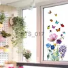 Andere dekorative Aufkleber, Blumen-Anti-Kollisions-Fensteraufkleber, Alarm-Vogel-Blumenaufkleber, Vinyl-Schmetterlings-Glasaufkleber, Heim- und Wohnzimmerdekoration, kein Kleber x0712