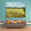 Impressionist Canvas Art Ploughed Field Handmade Vincent Van Gogh Painting Landscape Artwork Modern Living Room Decor