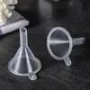 Przezroczyste Mini plastikowe małe lejki Perfumy płynne narzędzia kuchenne Lejek do napełniania olejków eterycznych Kitchen Bar Dining Tool