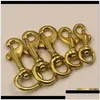 Bag Parts Accessories 5Pcs Solid Brass Trigger Swivel Eye Bolt Snap Hook Webbing Leather Craft Buckle For Making Bags Szeie Cebvo Dhvu0